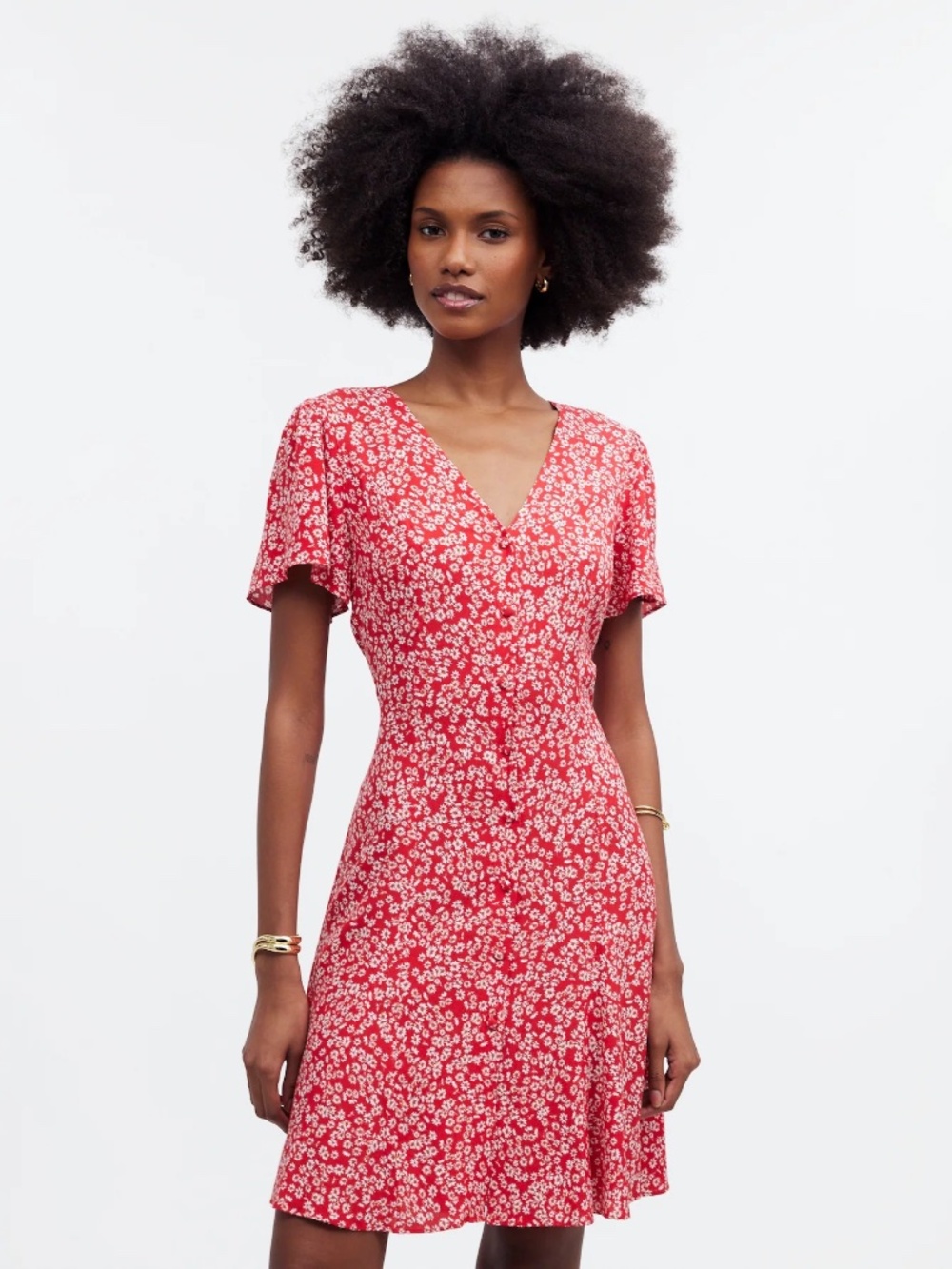 Madewell Flutter Sleeve Mini dress